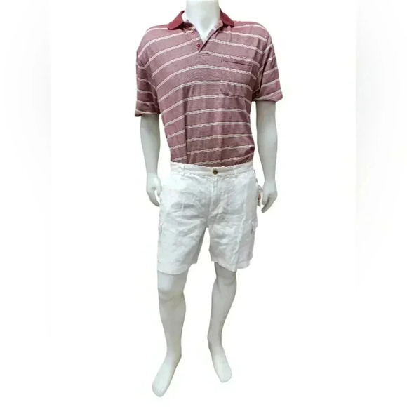 C&C California NWT 100%  Linen White Cargo Shorts Size 36 - Picture 2 of 7